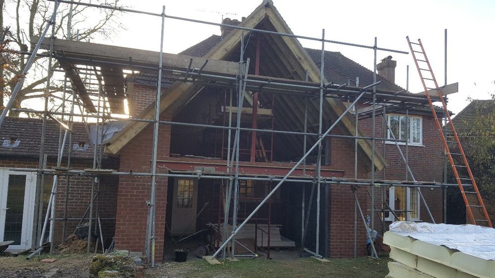 Double vaulted extension under construction